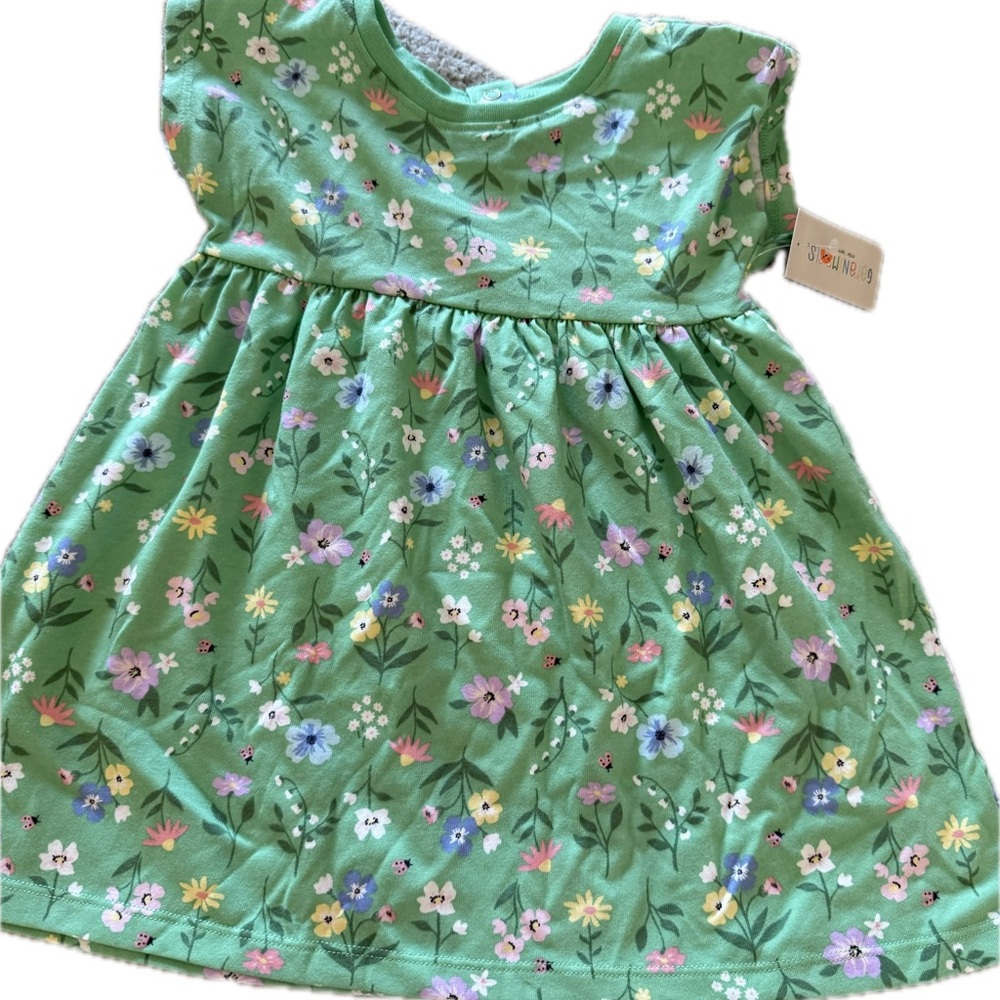 Garanimals Green Floral Kids Casual Dress
